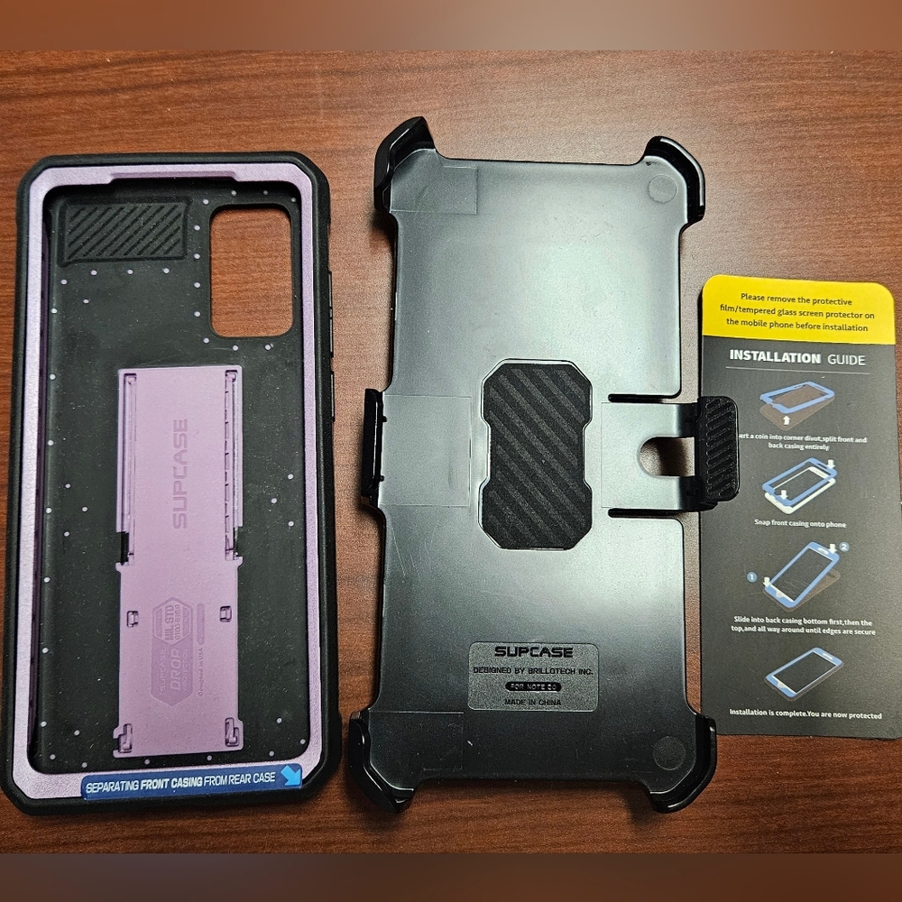 SUPCASE Black and Purple Phone Case